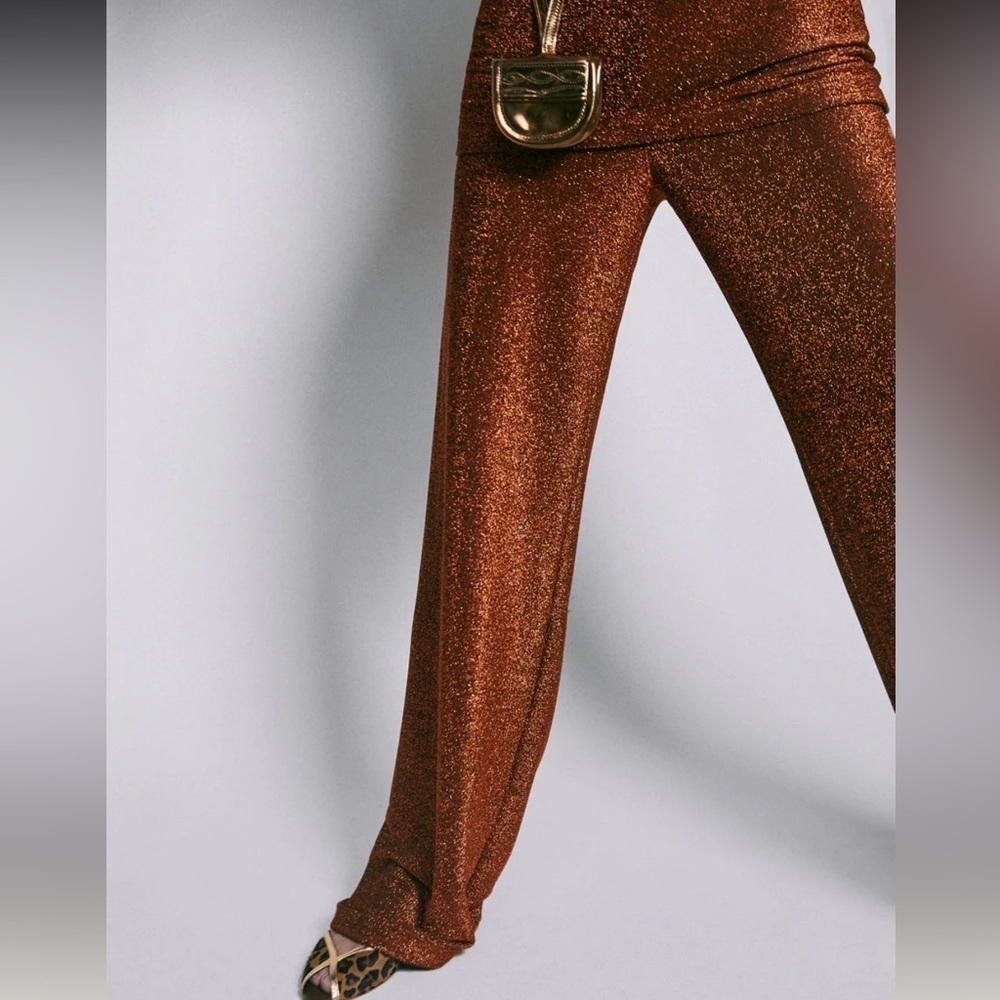 JOHANNA ORTIZ Coolness Factor Lurex Jersey pants FALL 2023 Runway Size XL - Picture 3 of 9